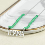 Personalized Name Necklace & Letter Bangle Set