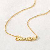 Personalized Heart Pendant Necklace Stainless Steel Nameplate Choker