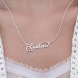 Infinity Name Necklace Personalized Stainless Steel Women