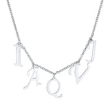 Personalized Initial Letter Choker Necklace for Women