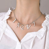 Personalized Initial Letter Choker Necklace for Women