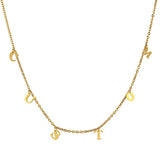 Name Necklace Personalized Initial Tiny Choker Jewelry For Women