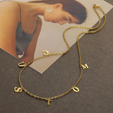 Name Necklace Personalized Initial Tiny Choker Jewelry For Women