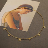 Name Necklace Personalized Initial Tiny Choker Jewelry For Women