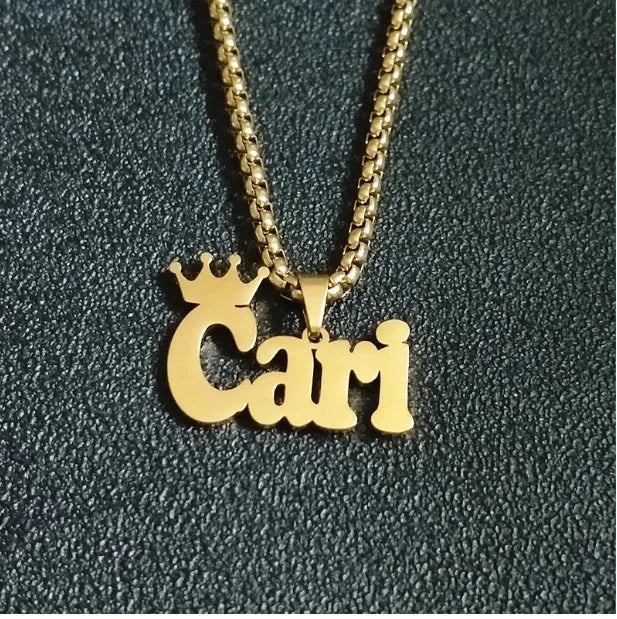 Custom Name Necklace Personalized Stainless Steel