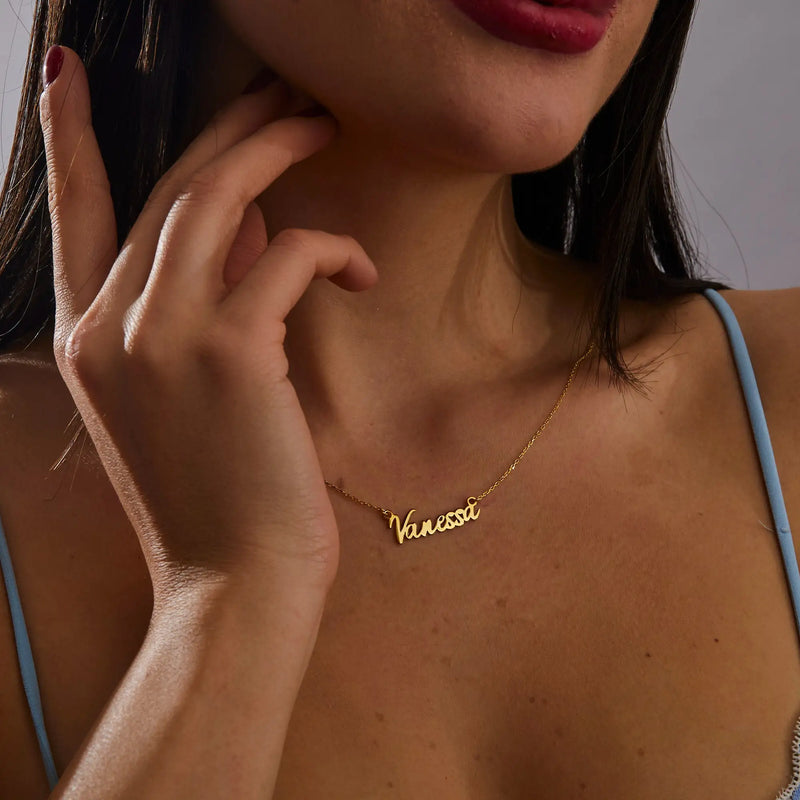 Custom Name Necklace Gold - Personalized Gift For Lover