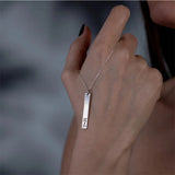 Name Necklace Personalized Laser Stainless Steel Pendant Jewelry