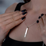 Name Necklace Personalized Laser Stainless Steel Pendant Jewelry