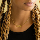 Personalized Name Necklace with 3mm Cuban Chain Stainless Steel Pendant