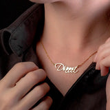 Personalized Name Necklace, Stainless Steel Nameplate Jewelry