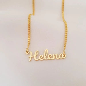 Name Necklace,Personalized Name Necklace For Woman,Cuban Chain Necklace
