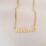 Name Necklace,Personalized Name Necklace For Woman,Cuban Chain Necklace
