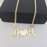 Name Necklace,Personalized Name Necklace For Woman,Cuban Chain Necklace