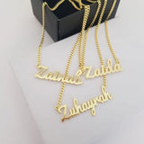 Name Necklace,Personalized Name Necklace For Woman,Cuban Chain Necklace