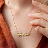 Personalized Name Necklace Stainless Steel Cursive Nameplate Dainty Custom