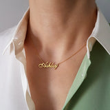 Personalized Name Necklace Stainless Steel Custom Pendant Christmas Gift