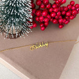 Personalized Name Necklace Stainless Steel Custom Pendant Christmas Gift