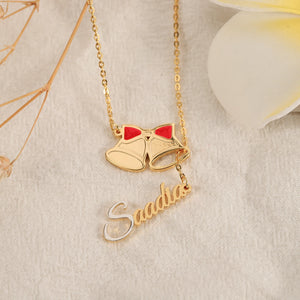 Personalized Name Pendant Necklace 18K Gold-Plated Nameplate Necklaces