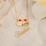 Personalized Name Pendant Necklace 18K Gold-Plated Nameplate Necklaces
