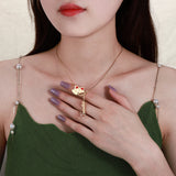 Custom Name Pendant Necklace 18K Gold-Plated Nameplate Gift Women