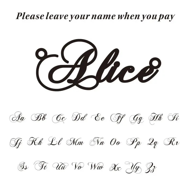 Personalized Stainless Steel Name Necklace for Couples - Valentines Gift