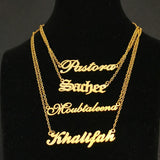 Name Necklace Personalized Stainless Steel Chain Necklace Pendant Necklace