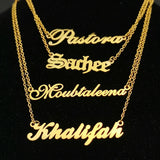 Name Necklace Personalized Stainless Steel Chain Necklace Pendant Necklace