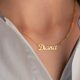 Personalized Name Necklace Stainless Steel Letter Pendant Chain