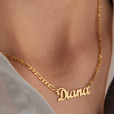 Personalized Name Necklace Stainless Steel Letter Pendant Chain