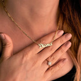 Personalized Name Necklace Stainless Steel Letter Pendant Chain