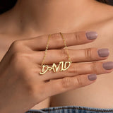 Personalized Name Necklace Stainless Steel Pendant Choker Chain for Women