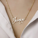 Personalized Name Necklace Stainless Steel Pendant Choker Chain for Women