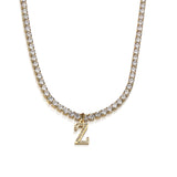 Personalized Stainless Steel Letter Diamond Rhinestone Necklace for Women