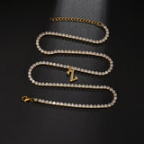 Personalized Stainless Steel Letter Diamond Rhinestone Necklace for Women