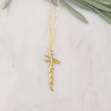 Personalized Vertical Name Necklace-Cursive Name Necklace-Personalized Jewellery