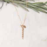 Personalized Vertical Name Necklace-Cursive Name Necklace-Personalized Jewellery
