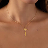 Personalized Vertical Name Necklace-Cursive Name Necklace-Personalized Jewellery