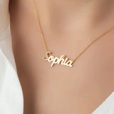 Name Necklace Personalized Stainless Steel Diamond Pendant