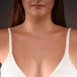 Diamond Letters Name Necklace Stainless Steel Pendant