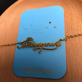 Crown Name Necklace for Women Stainless Steel