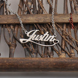 Heart Pendant Name Necklace Customized Women's Stainless Steel Jewelry