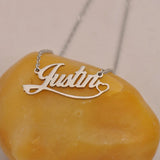 Heart Pendant Name Necklace Customized Women's Stainless Steel Jewelry