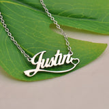 Heart Pendant Name Necklace Customized Women's Stainless Steel Jewelry