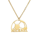 Football Stainless Steel Chain Necklace Boy's Gift