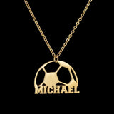 Football Stainless Steel Chain Necklace Boy's Gift