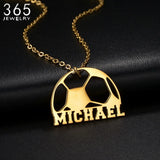 Football Stainless Steel Chain Necklace Boy's Gift