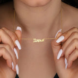Custom Name Necklace Choker Women Stainless Steel Chain Personalized