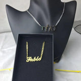 Name Necklace Stainless Steel Cuban Chain Necklace
