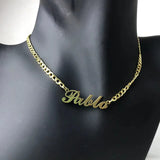 Name Necklace Stainless Steel Cuban Chain Necklace