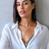 Personalized Vertical Name With Year Pendant Necklace